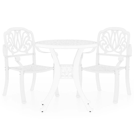Bistro Set White Cast aluminum Medium Bistro Set Round