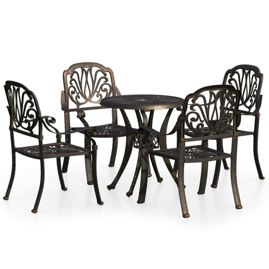 Bistro Set Bronze Cast aluminum Medium Durable Bistro Set