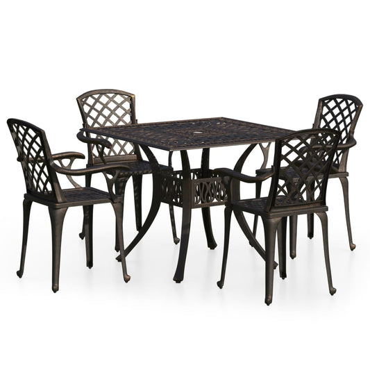 Bistro Set Bronze Cast Aluminum Standard Durable Bistro Set