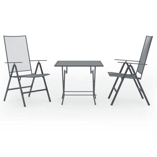 Dining Set Anthracite Steel Standard Dining Set Square