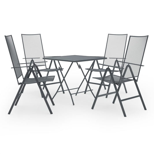 Dining Set Anthracite Steel with e-coated and powder-coated finish