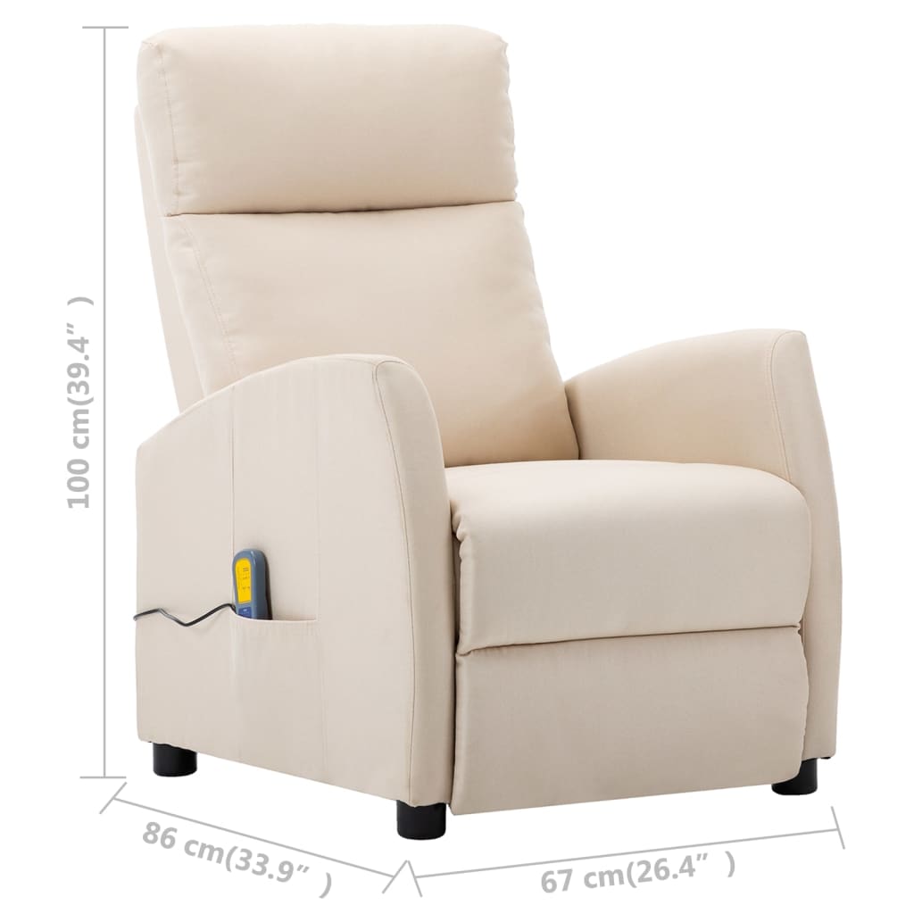 Electric Massage Recliner Cream