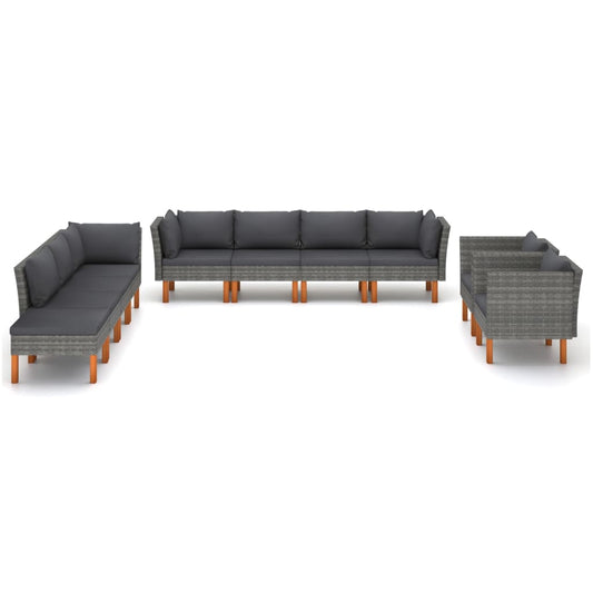 Garden Lounge Set Grey, Anthracite