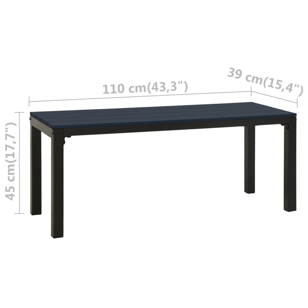 Garden Bench Black Steel Garden Bench Rectangular Vintage