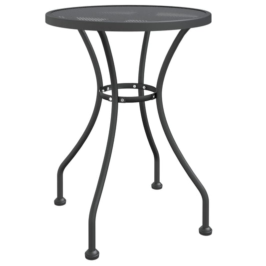 Garden Table Anthracite Expanded Metal Mesh Compact Durable