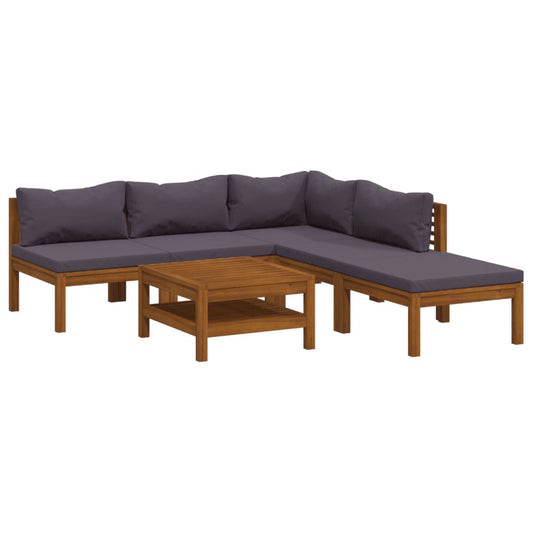 Wooden Lounge Set Dark grey