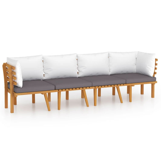 Garden Lounge Set Dark grey, white