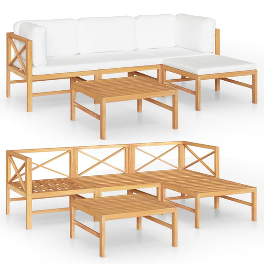 Garden Lounge Set Teak Solid Teak Wood Large Durable