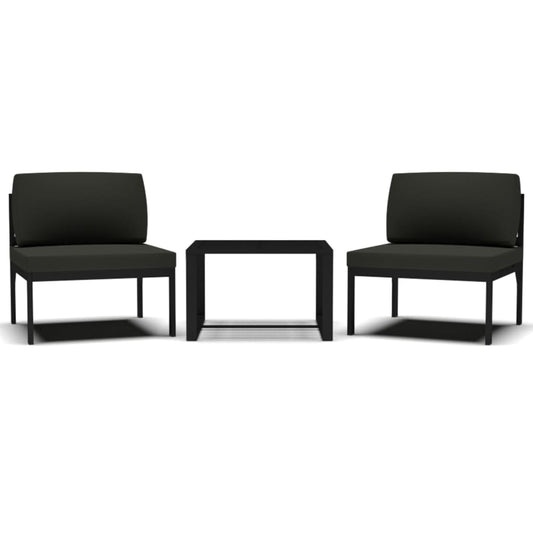Garden Sofa Set Anthracite Aluminum Medium Modular