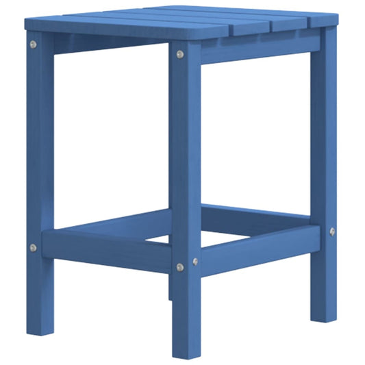 Garden Table Aqua Blue HDPE 15 x 15 x 18 in Durable