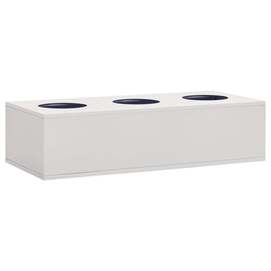 Office Cabinet with Planter Box Light Gray 35.4"x15.7"x50.4" Steel