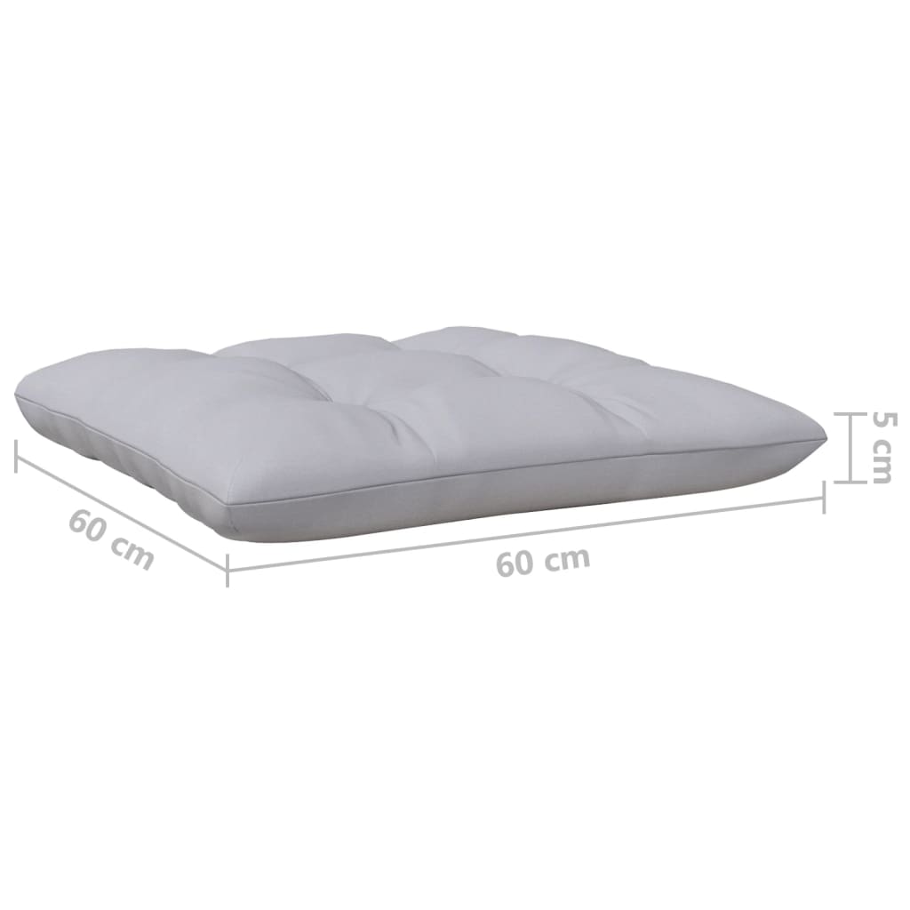 Garden Lounge Set Grey and Natural Wood