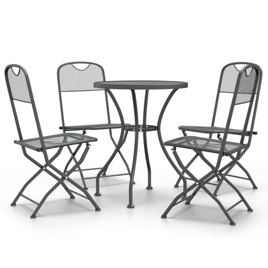 Garden Dining Set Anthracite Expanded metal mesh with e-coating