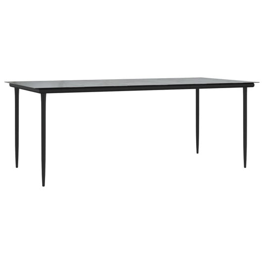 Dining Table Black Powder-coated steel Large Durable
