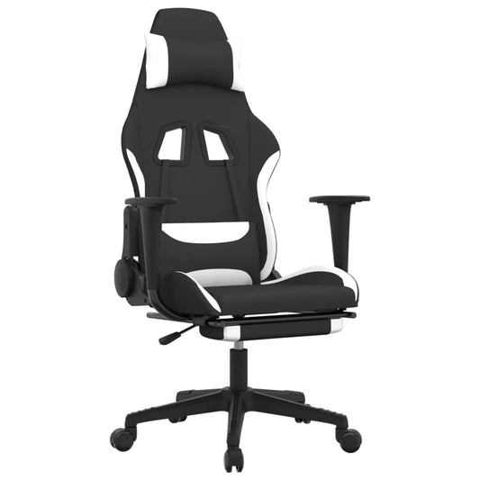 Gaming Chair Black and white Polyester, metal, plywood, foam Medium