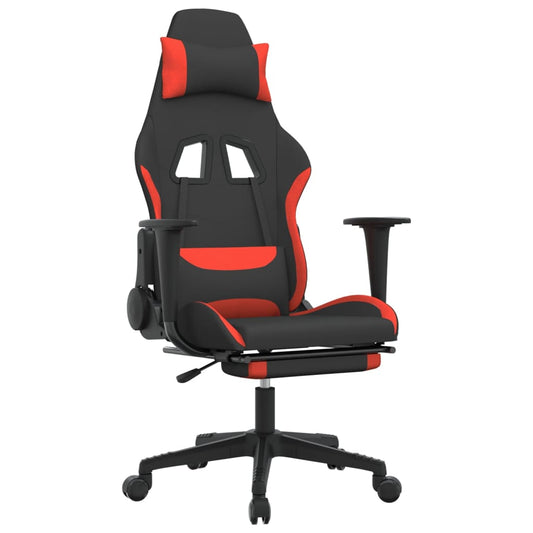 Gaming Chair Black and Red Fabric (100% polyester), metal, plywood