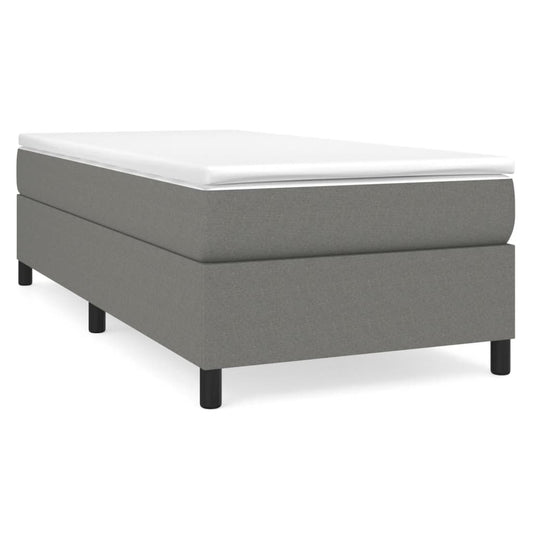 Bed Frame Dark Grey Fabric (100% polyester), plywood, engineered wood