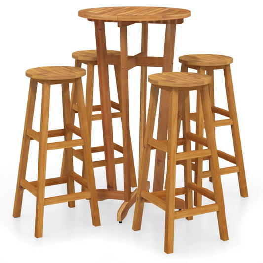 Garden Bar Set Natural wood Solid acacia wood Medium Durable