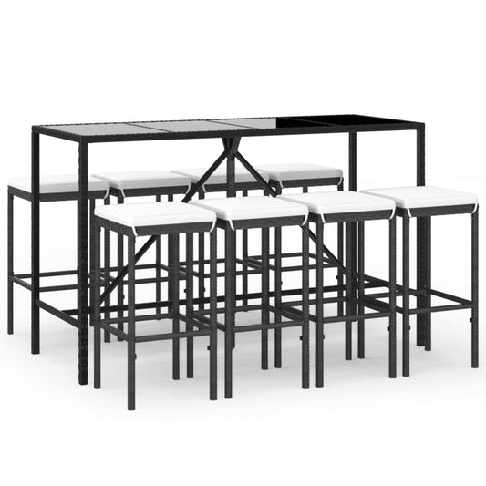 Garden Bar Set Black