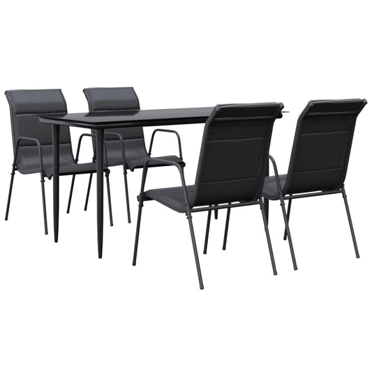 Garden Dining Set Black, Anthracite