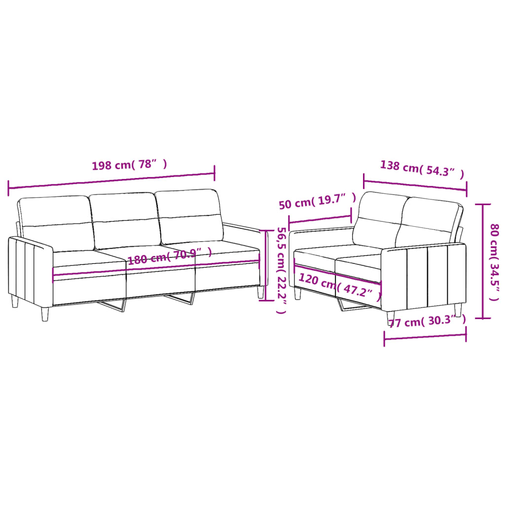 Sofa Set Dark grey Fabric (100% polyester), metal, textilene, plywood