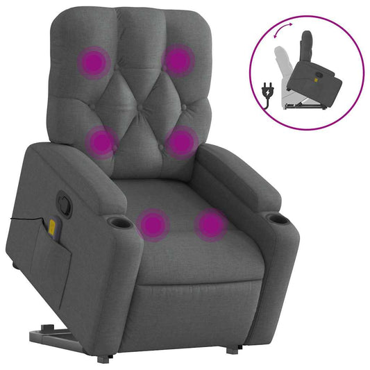 Stand Up Massage Recliner Chair Dark Gray