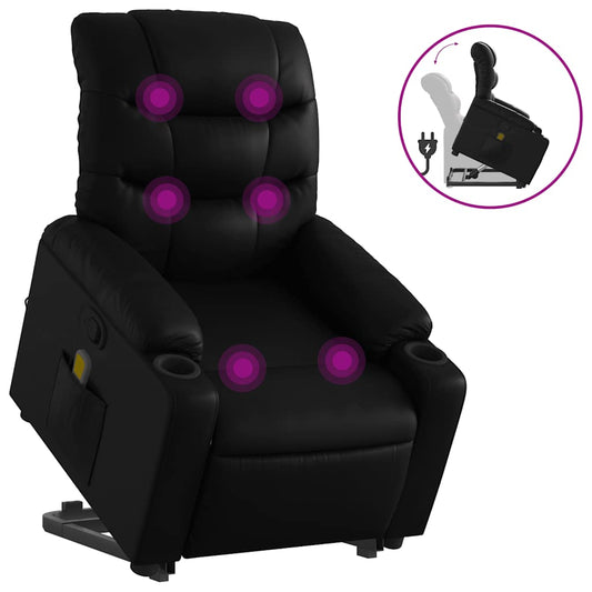 Stand Up Massage Recliner Chair Black