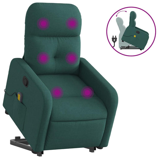 Stand Up Massage Recliner Chair Dark Green