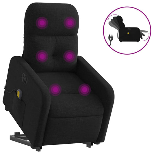 Electric Stand Up Massage Recliner Chair Black