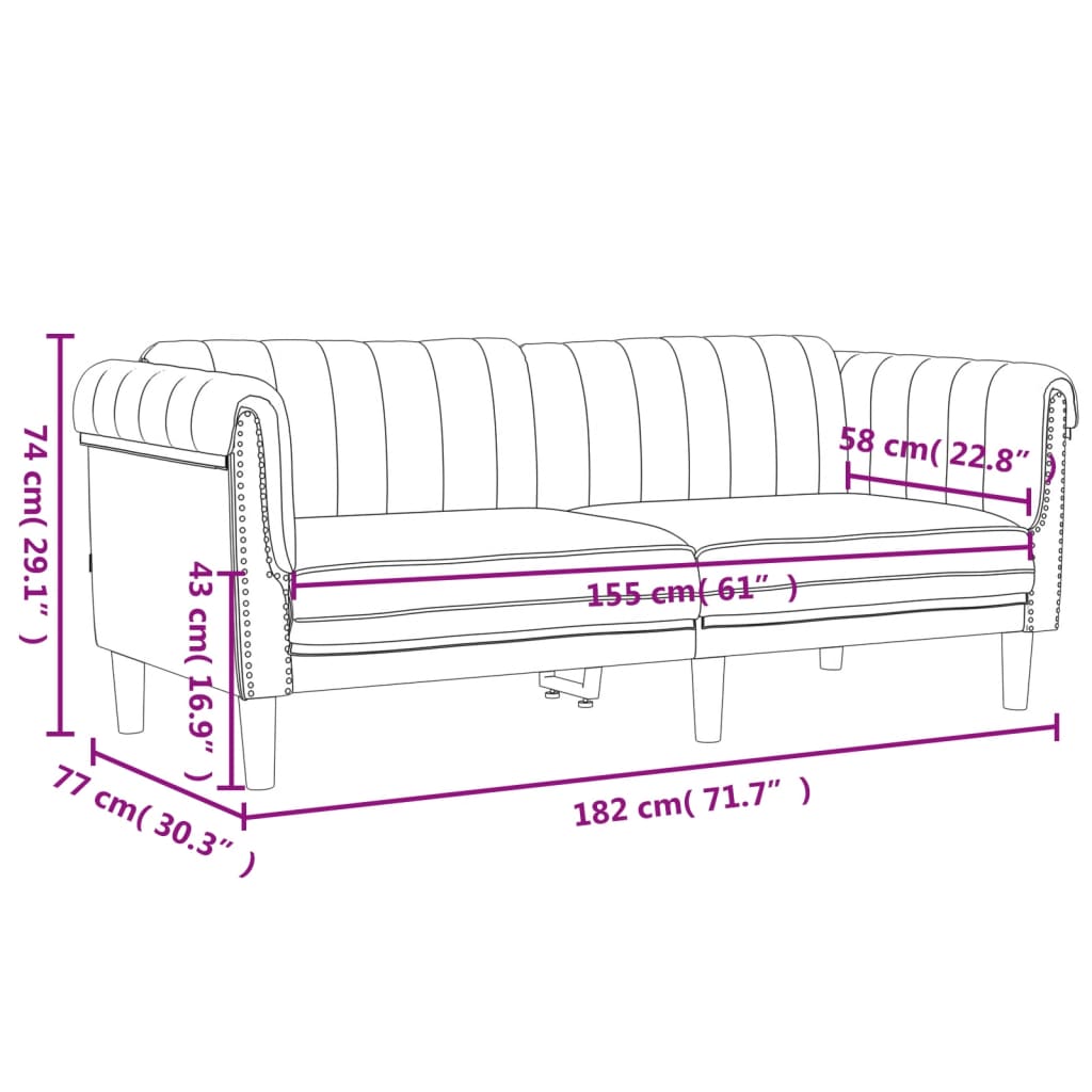 Sofa Set Black Velvet, plywood, solid wood Large Durable