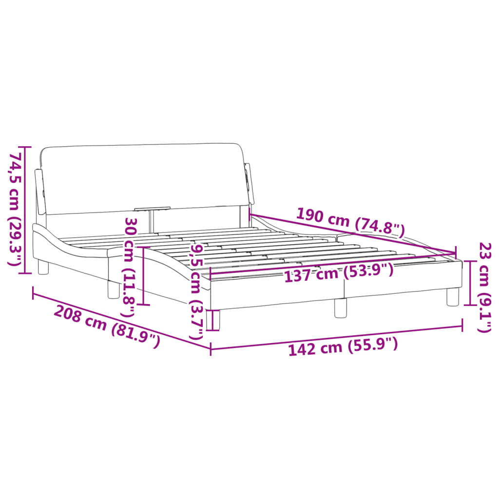 Bed Frame Dark Gray