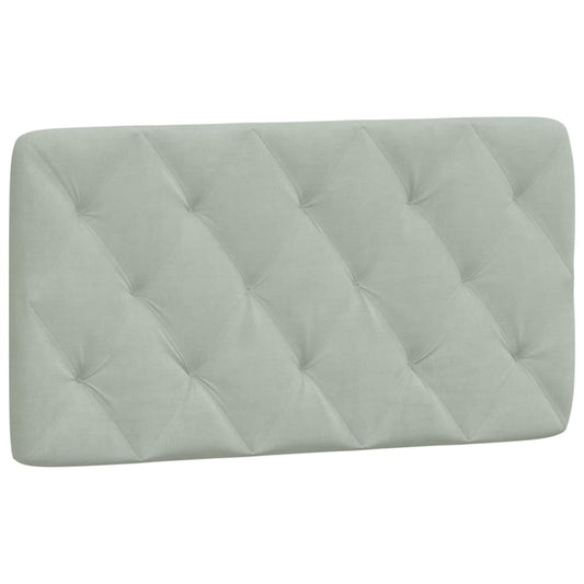 Headboard Cushion Light grey Velvet (100% polyester), Foam Standard