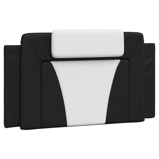 Headboard Cushion Black and White Faux leather 39.4 inches wide