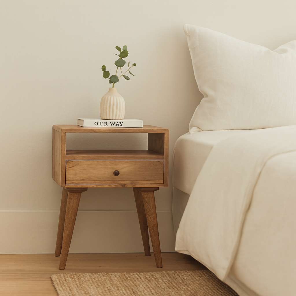 Modern Nightstand with Open Slot
