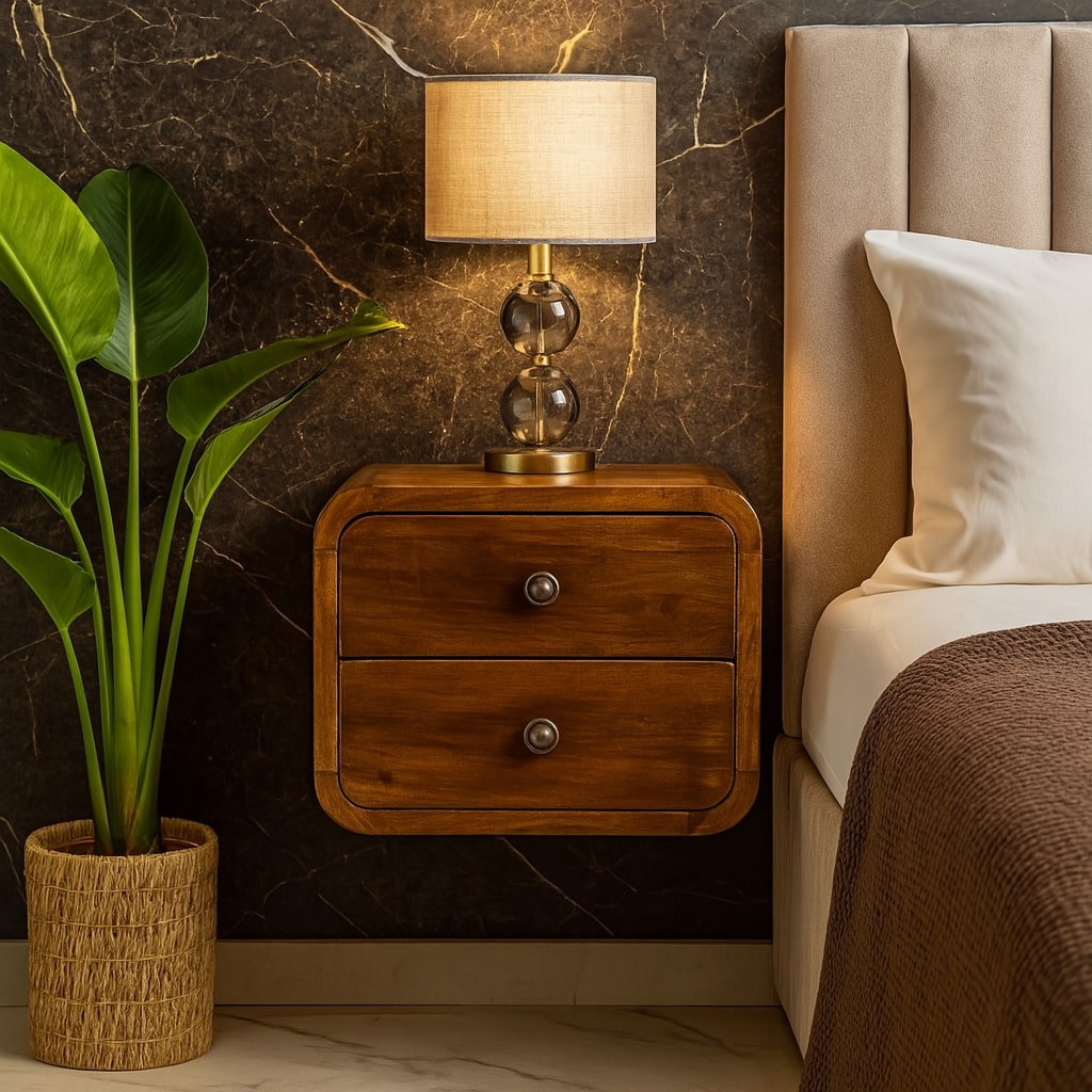 Floating Mini Chestnut nightstand
