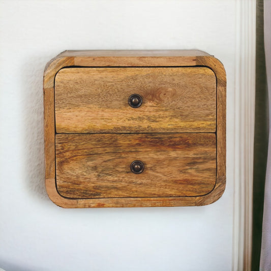 Mini Curve Oak-ish Floating nightstand