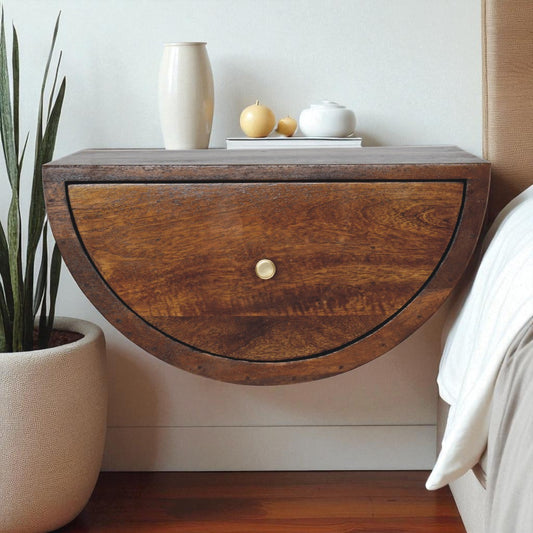 Chestnut Crescent Floating Nightstand