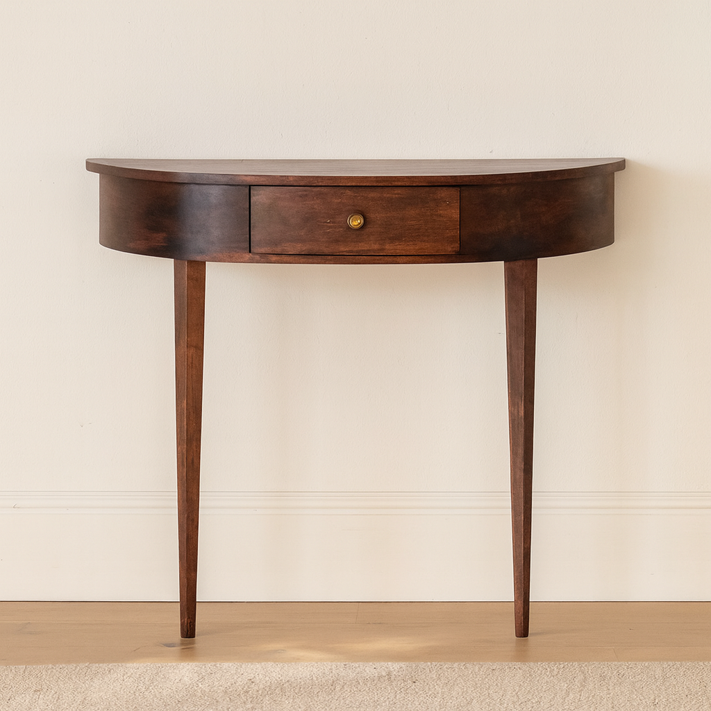 Backless Mounted Chestnut Console