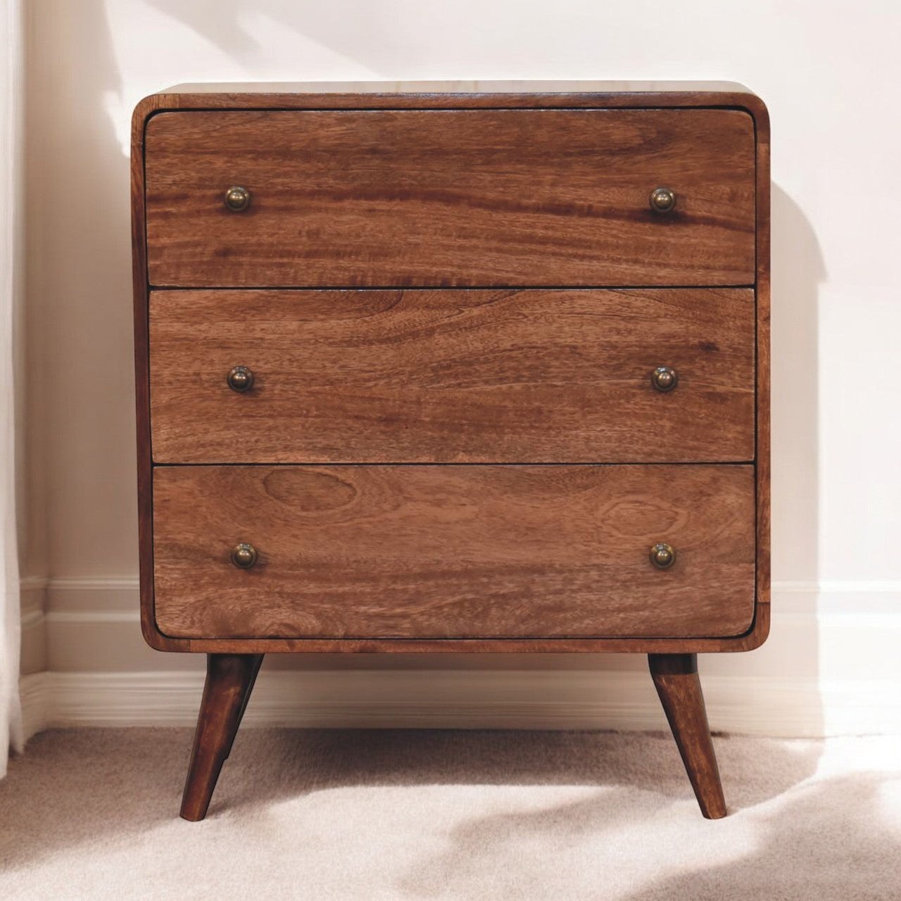 Curved Honey Caramel Chest