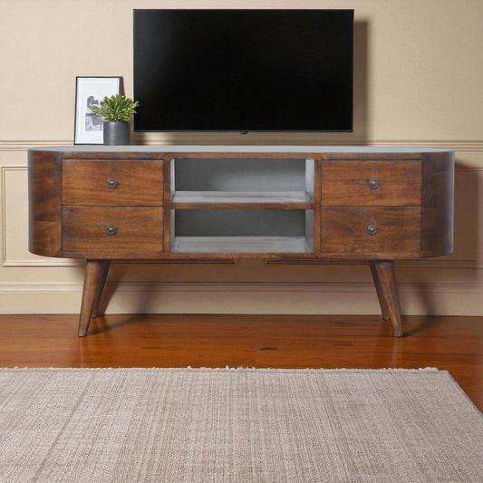 Chestnut Rounded Entertainment Unit