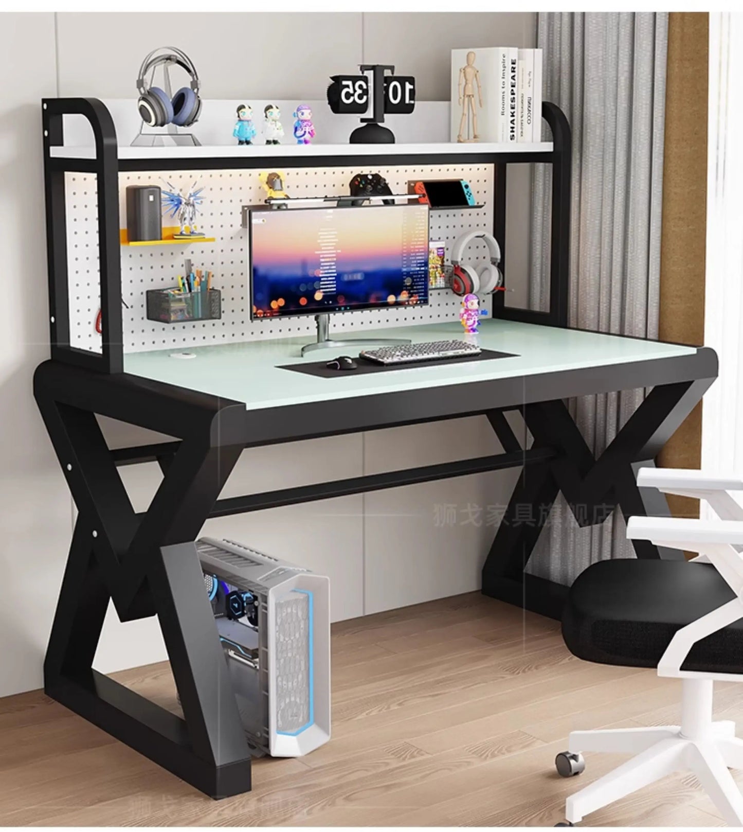 Aesthetic Funny Computer Table Storage Modern Gaming Designer Computer Table Stainless Steel Bureau Meuble Home Furniture
