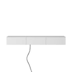 Floating TV Stand Wall Mounted With 16 Color LEDs,Modern TV Stand, Floating TV Cabinet Entertainment Center For 55 60 65 Inch TV,White