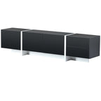 Contemporary White & Black TV Stand, Unique Style Console For TVs