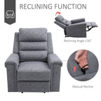 Modern Recliner Chair Single Sofa Home Theater Seating with Overstuffed Armrest and Back
