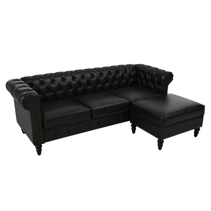 U-style 85" Modern 4-Seater L-Shaped Sectional Sofa