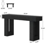 Long Console Table Wooden Rectangular Sofa Table Behind The Couch