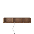 Floating TV Stand Wall Mounted With 16 Color LEDs,69 Modern TV Stand, Floating TV Cabinet Entertainment Center For 55 60 65 Inch