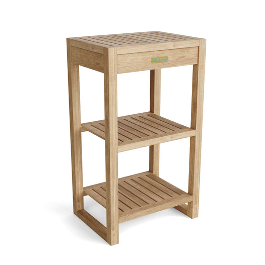SPA TOWEL TABLE WITH 2-SHELF