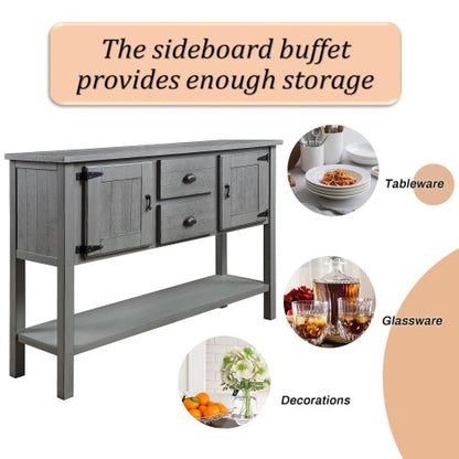 48-inch Solid Wood Sideboard Console Table