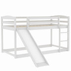 Twin Bunk Bed With Convertible Slide & Ladder, White